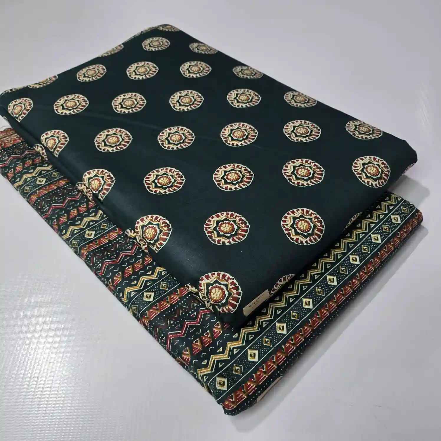 BAG2-002 - Bagru Print Cotton Fabric 2-Piece Set | 100% Pure Cotton Fabric Jaipur - Inkdrip
