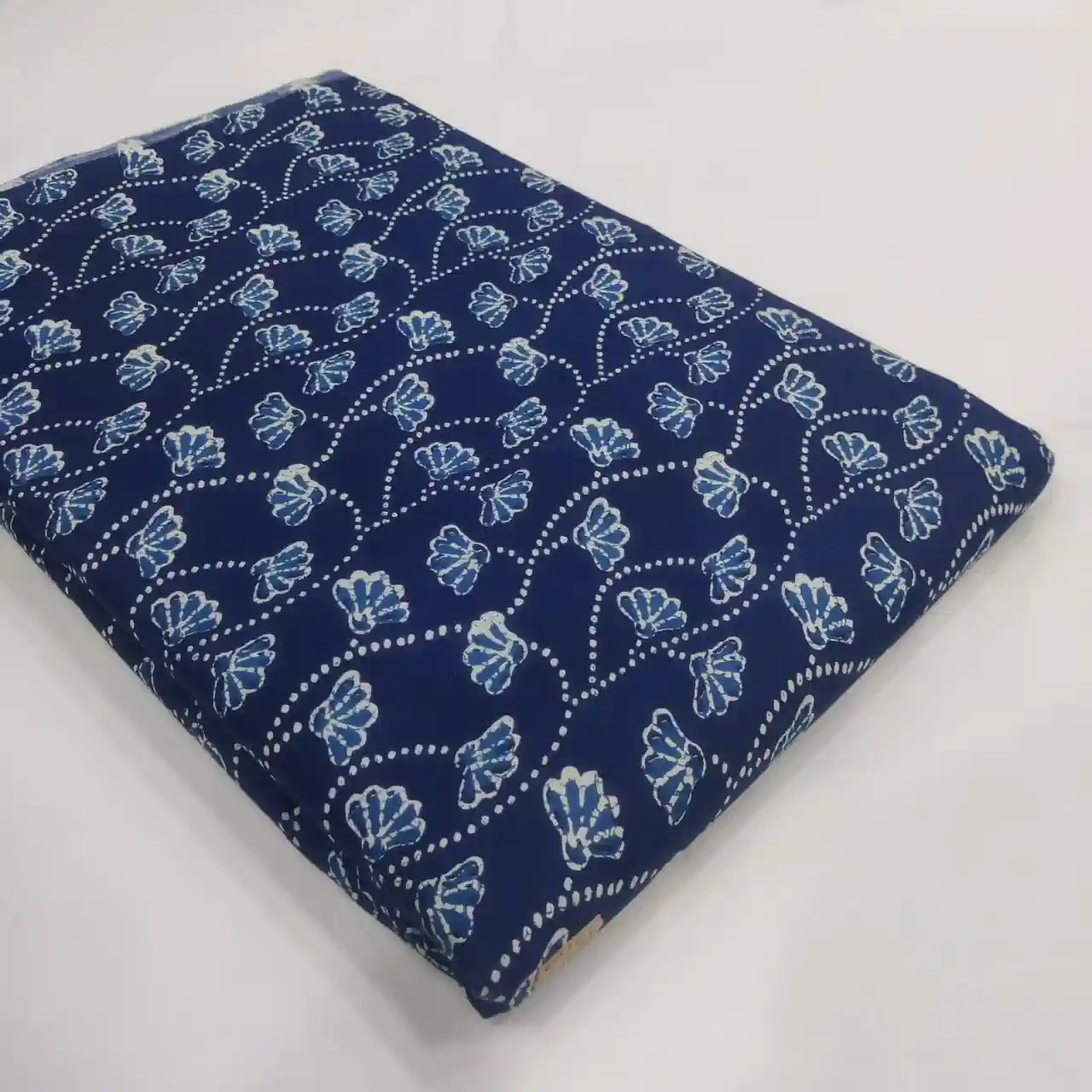IND1-001 - Indigo Print Cotton Fabric 1-Piece Set | 100% Pure Cotton Fabric Jaipur - Inkdrip