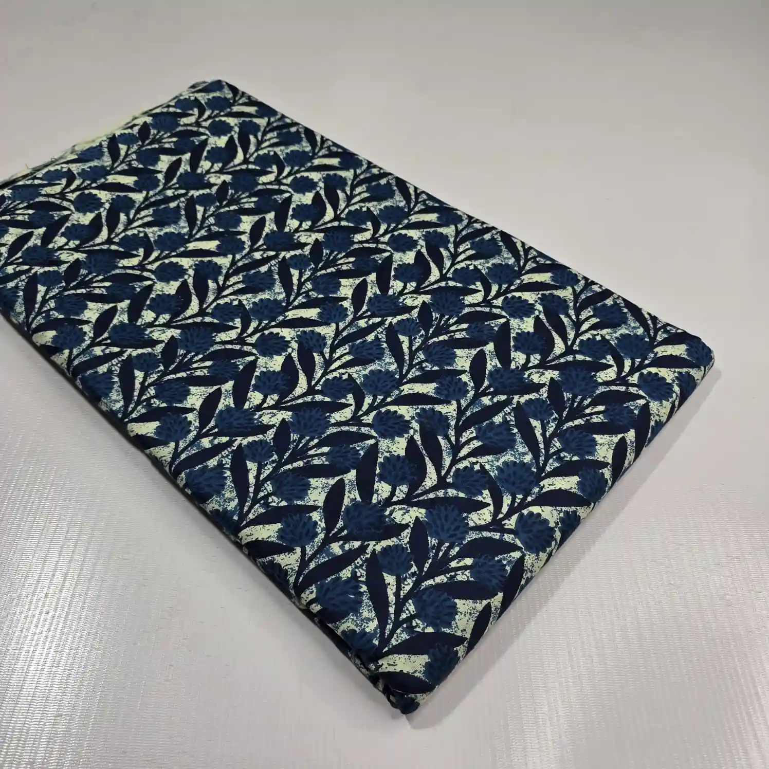 IND1-010 - Indigo Print Cotton Fabric 1-Piece Set | 100% Pure Cotton Fabric Jaipur - Inkdrip