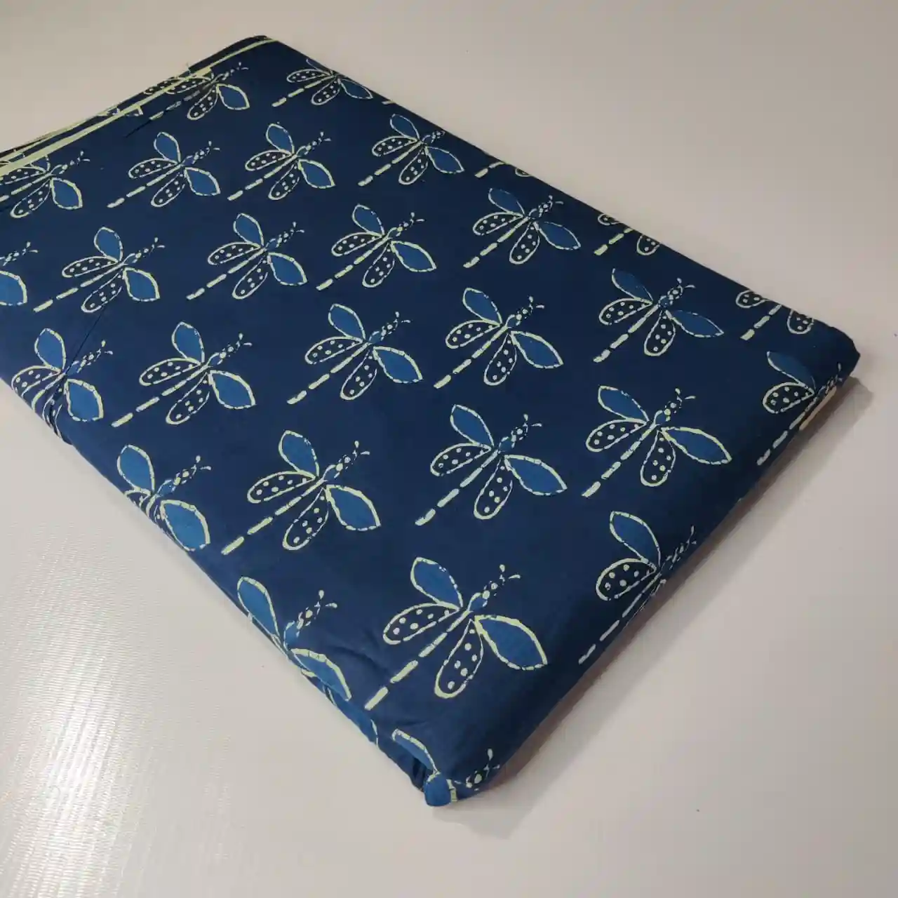 IND1-005 - Indigo Print Cotton Fabric 1-Piece Set | 100% Pure Cotton Fabric Jaipur - Inkdrip