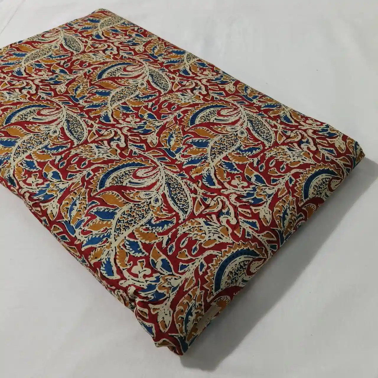 KAL1-002 - Kalamkari Print Cotton Fabric 1-Piece Set | 100% Pure Cotton Fabric Jaipur - Inkdrip