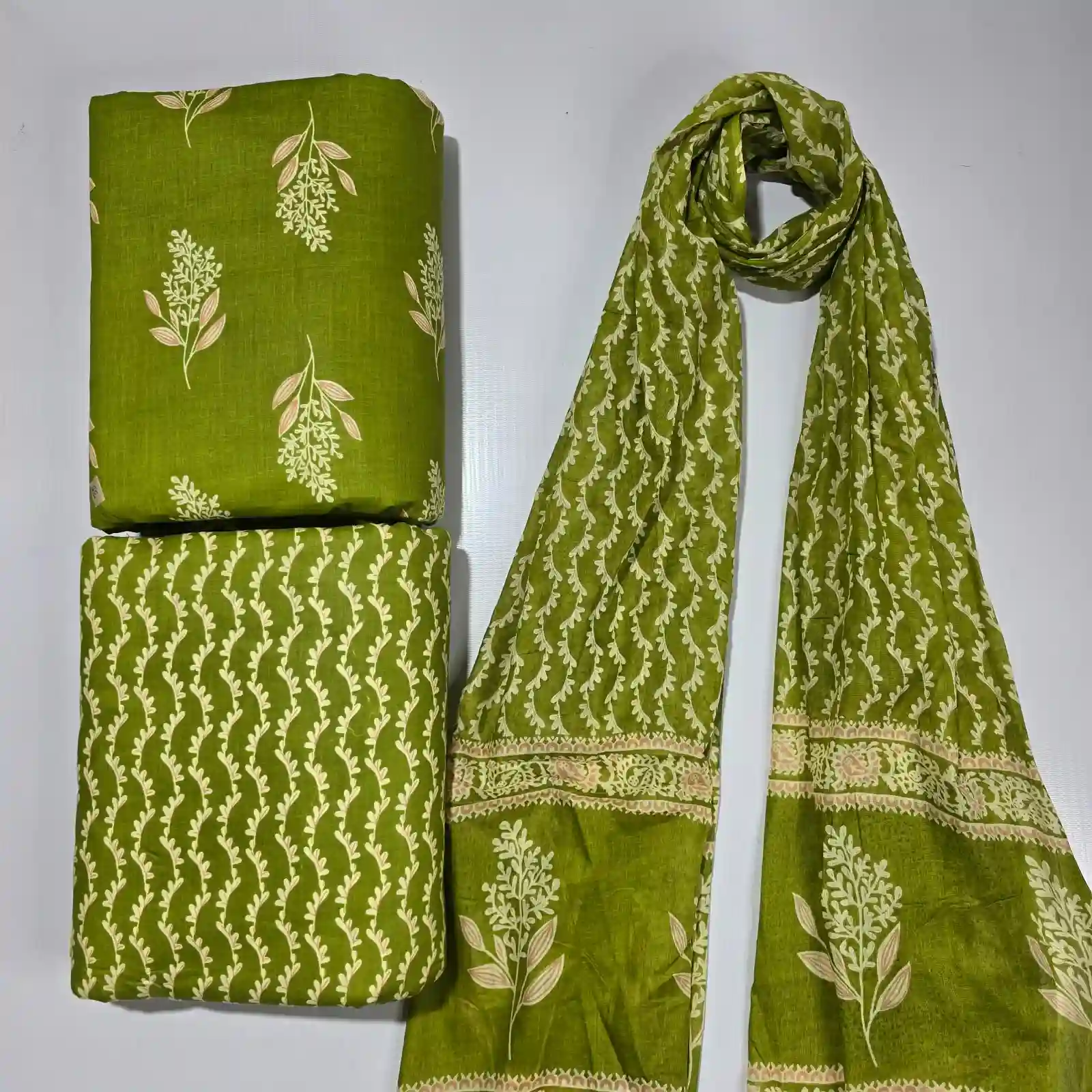 NA3-001 - New Arrival Cotton Fabrics 3-Piece Set | 100% Pure Cotton Fabric Jaipur - Inkdrip