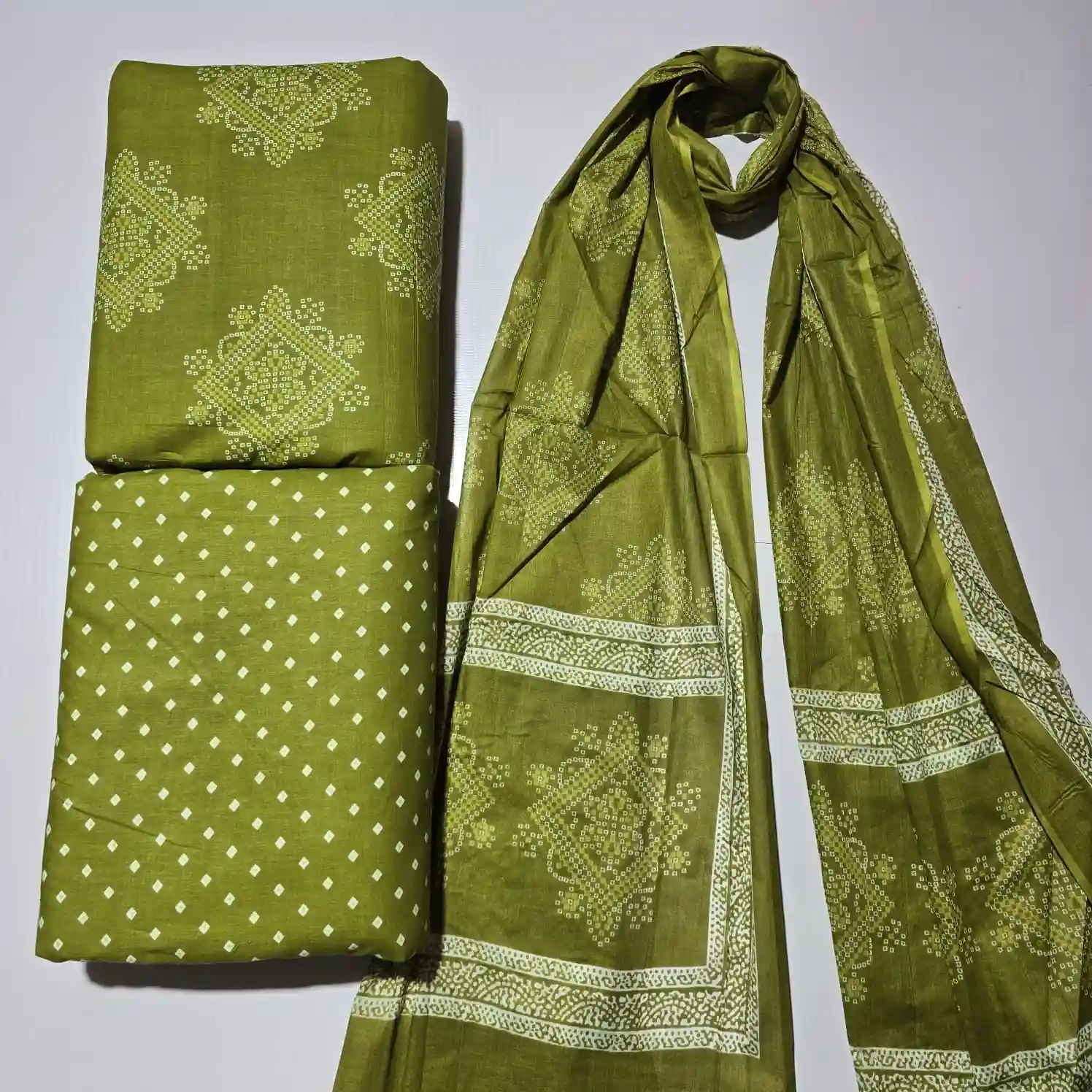 NA3-011 - New Arrival Cotton Fabrics 3-Piece Set | 100% Pure Cotton Fabric Jaipur - Inkdrip
