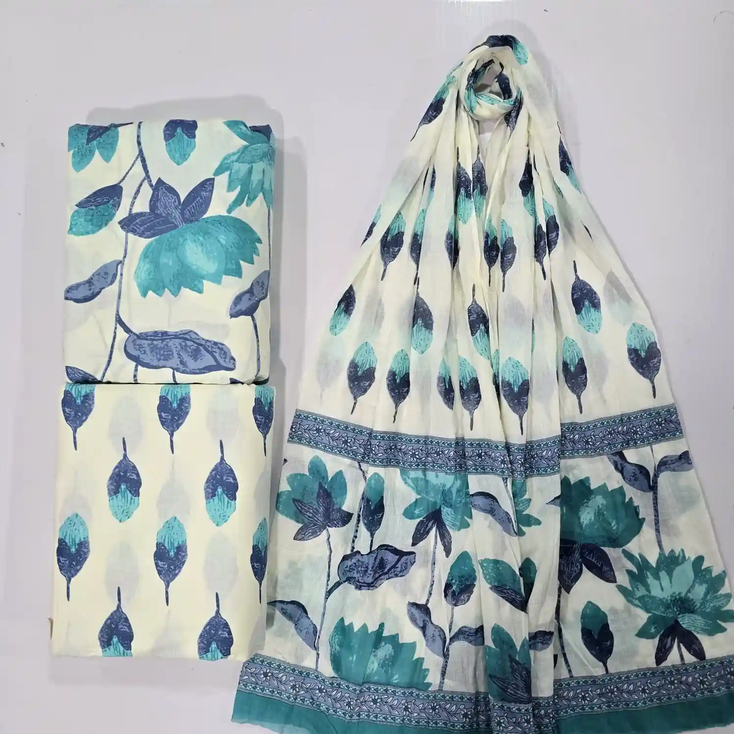 NA3-004 - New Arrival Cotton Fabrics 3-Piece Set | 100% Pure Cotton Fabric Jaipur - Inkdrip
