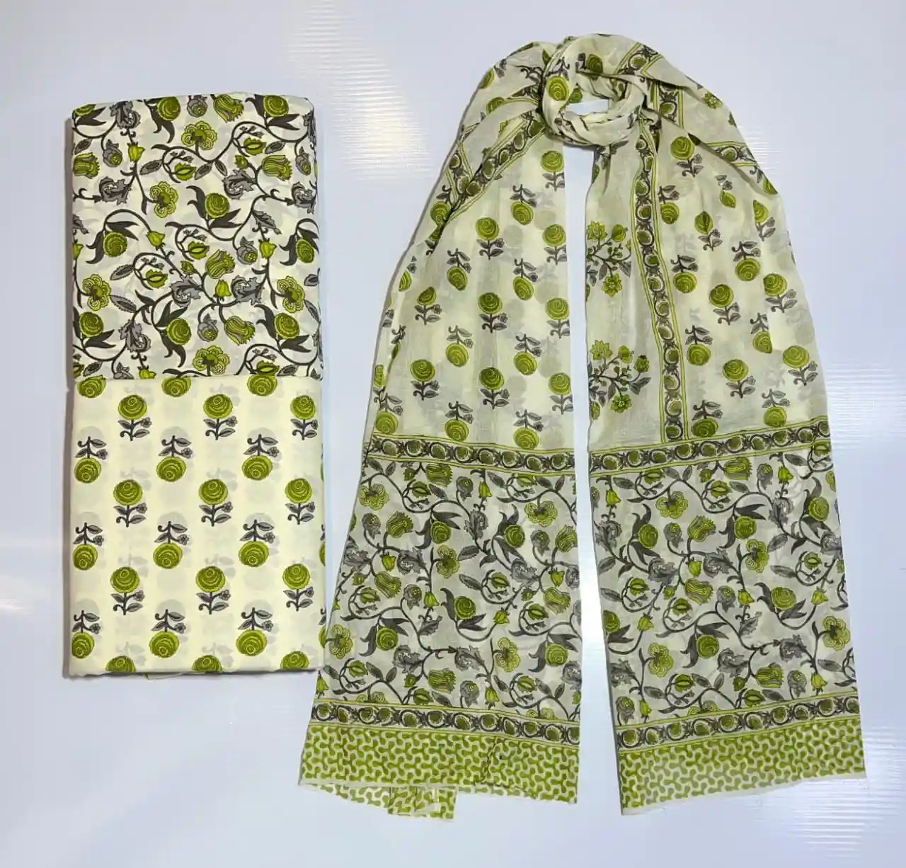 NA3-006 - New Arrival Cotton Fabrics 3-Piece Set | 100% Pure Cotton Fabric Jaipur - Inkdrip
