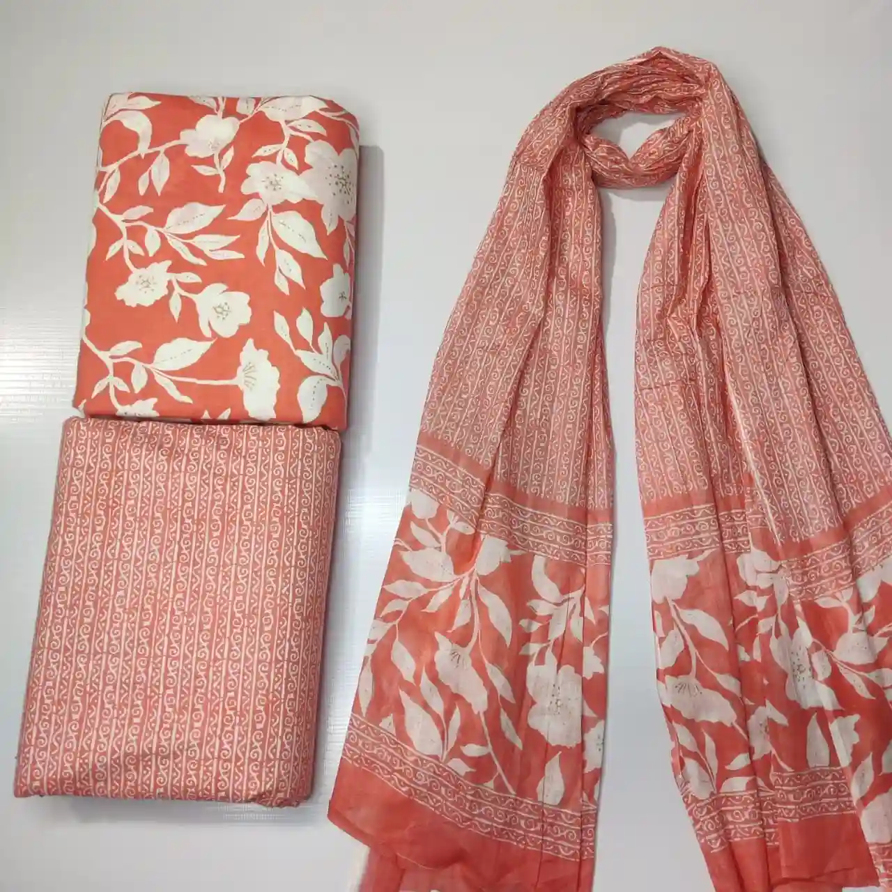 NA3-007 - New Arrival Cotton Fabrics 3-Piece Set | 100% Pure Cotton Fabric Jaipur - Inkdrip