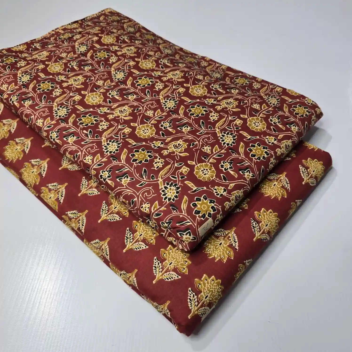 SAN2-003 - Sanganeri Print Cotton Fabric 2-Piece Set | 100% Pure Cotton Fabric Jaipur - Inkdrip
